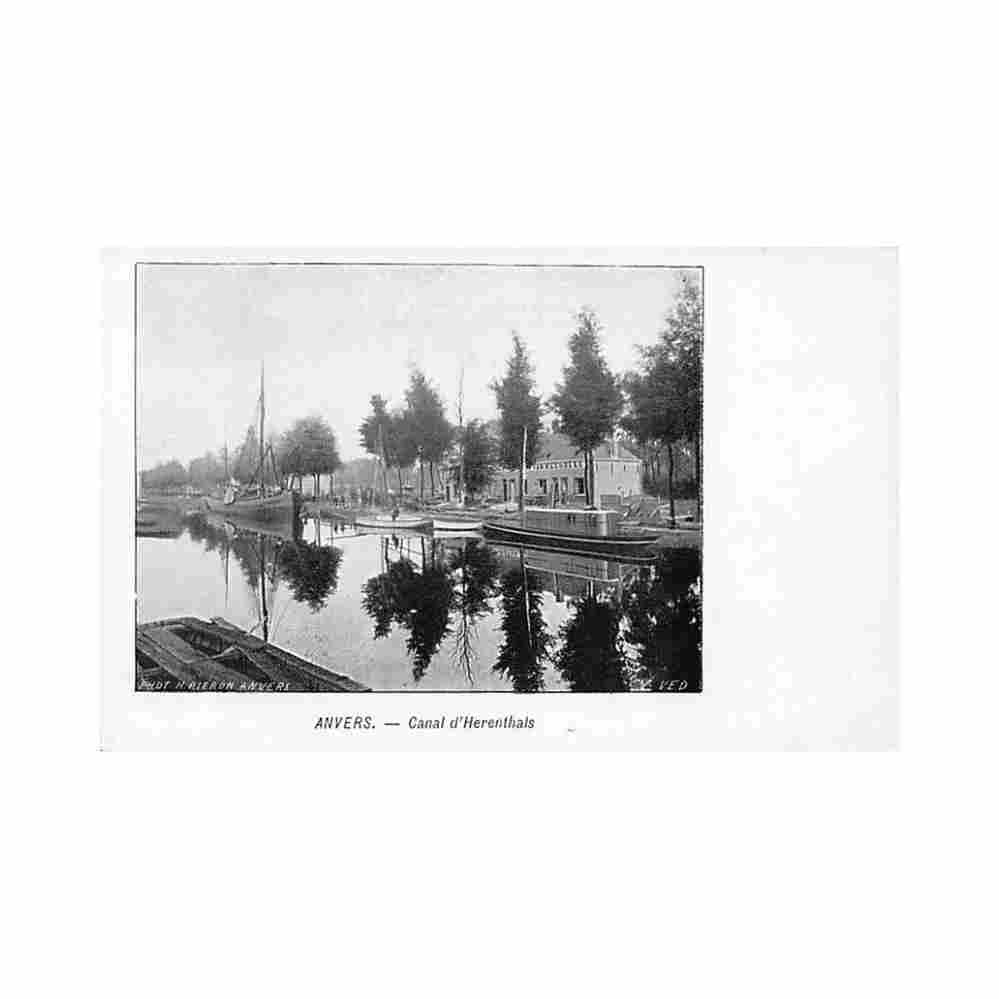 belgie antwerpen herenthalskanaal Vintage A4 Photo Print
