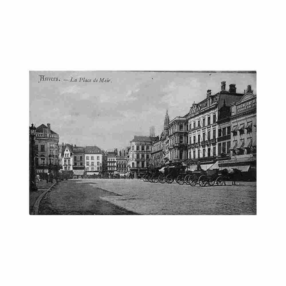 belgie antwerpen meirplaats cafe de l empereur Vintage A4 Photo Print