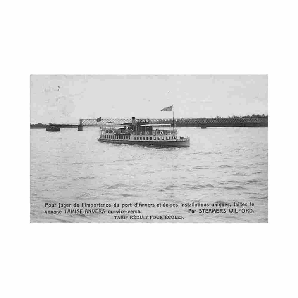 belgie antwerpen steamer wilford Vintage A4 Photo Print