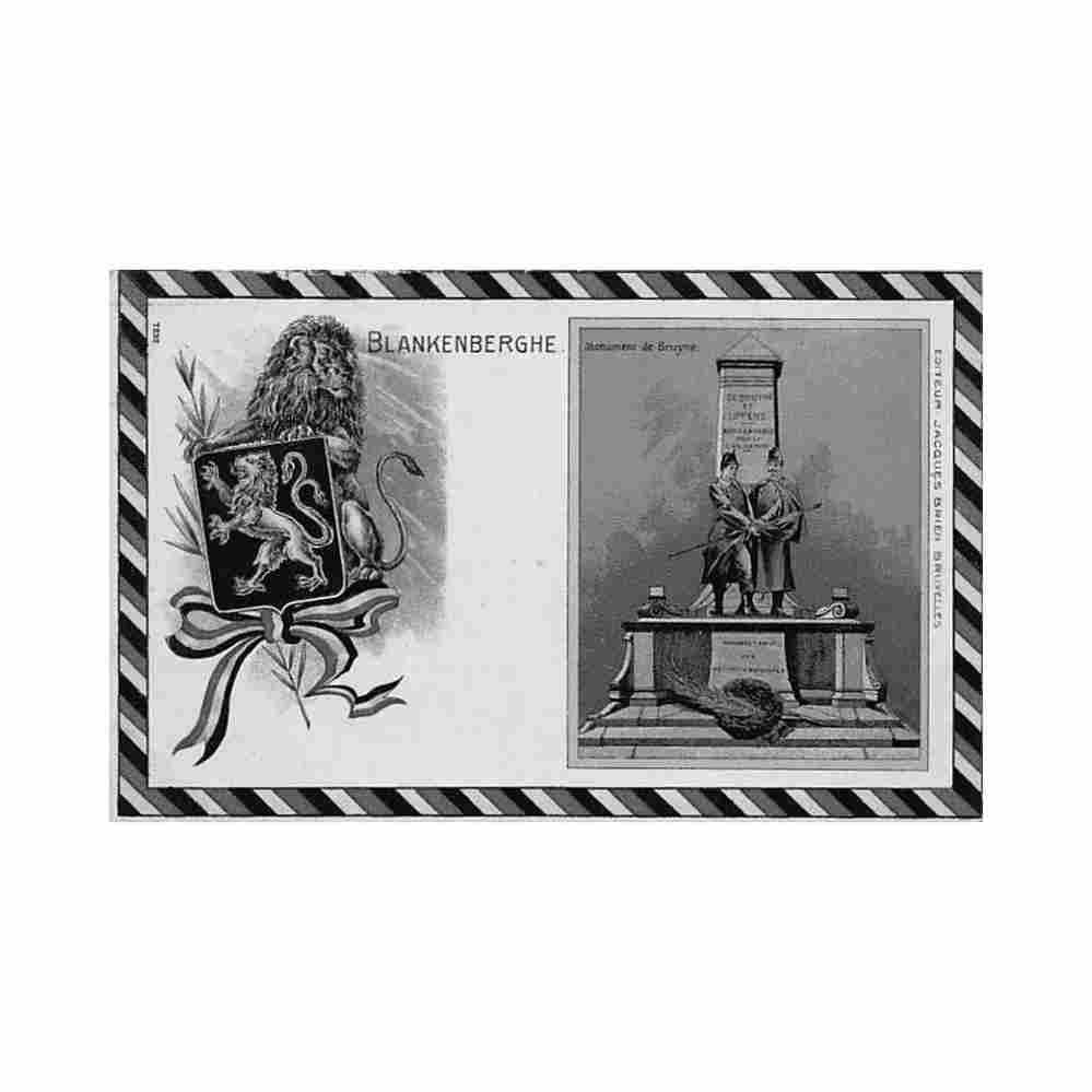 belgie blankenberge w vl bruyne monument Vintage A4 Photo Print