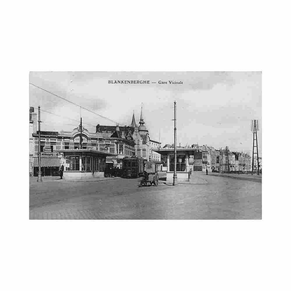belgie blankenberge w vl gare vicinale Vintage A4 Photo Print