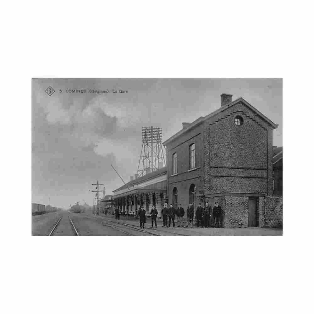belgie comines komen hainaut la gare statie Vintage A4 Photo Print