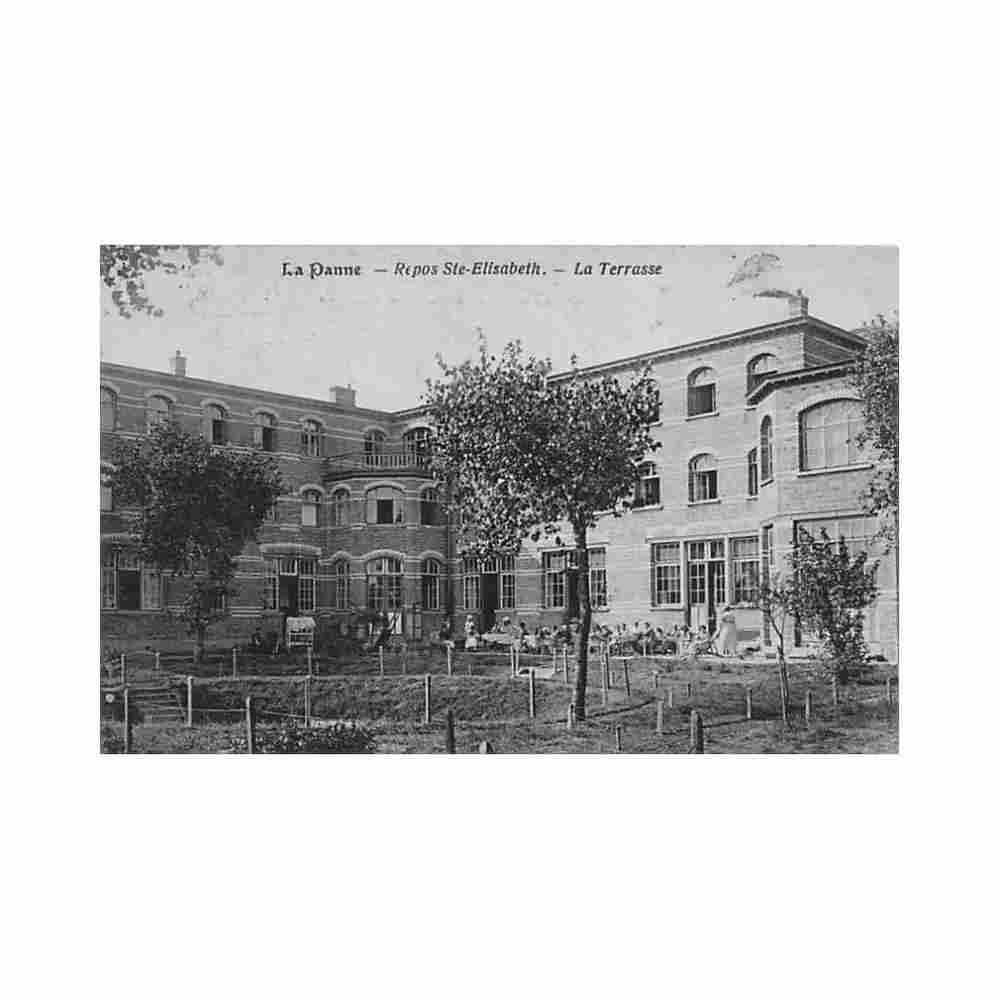 belgie de panne w vl repos sainte elizabeth het terras Vintage A4 Photo Print