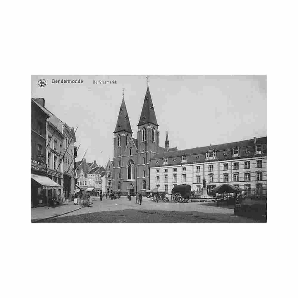 belgie dendermonde o vl de vlasmarkt Vintage A4 Photo Print