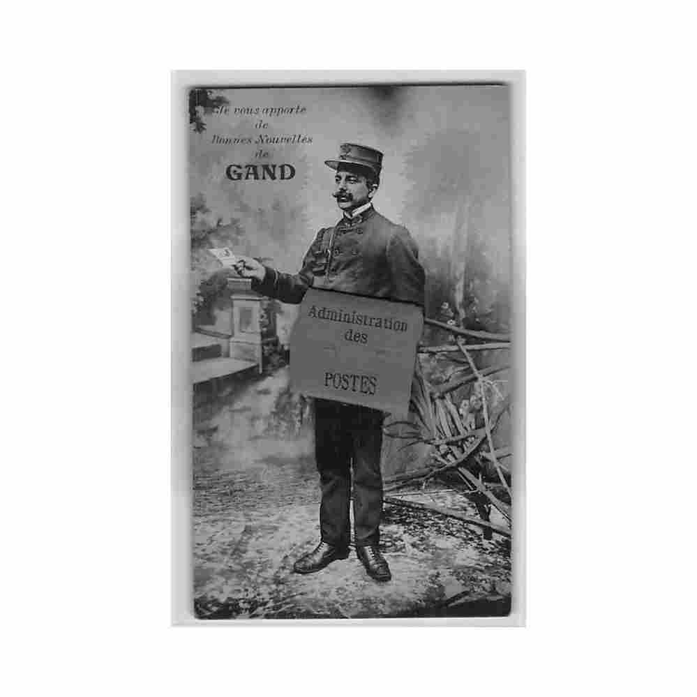 belgie gent o vl postadministratie postbode administration des postes postier Vintage A4 Photo Print