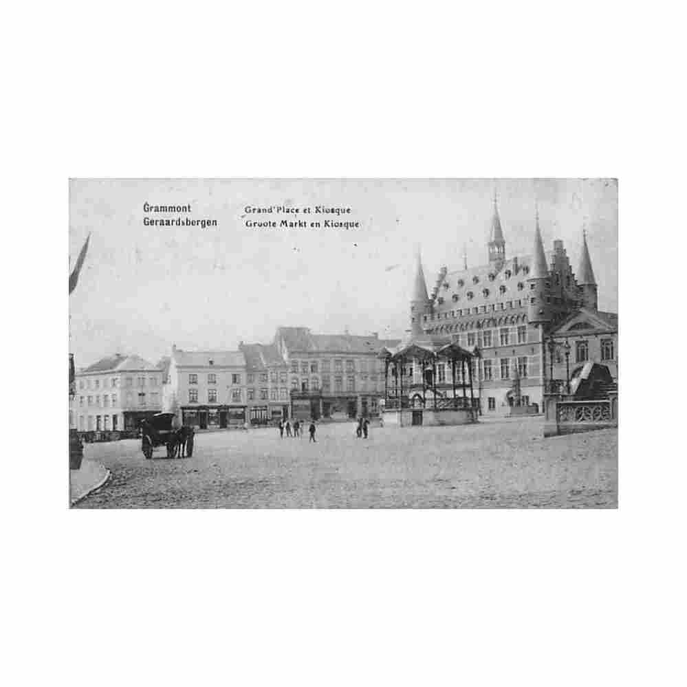 belgie gerrardsbergen o vl groote markt en kiosque Vintage A4 Photo Print