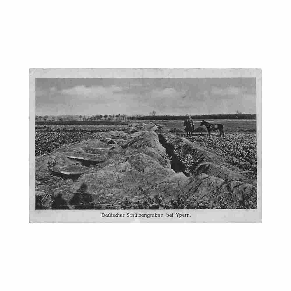 belgie ieper w vl duitse loopgraaf Vintage A4 Photo Print