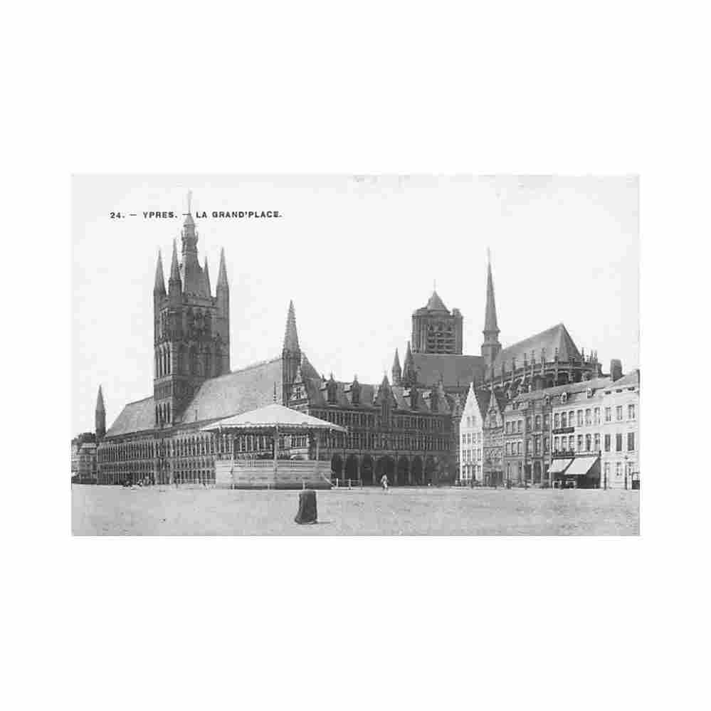 belgie ieper w vl grote markt Vintage A4 Photo Print