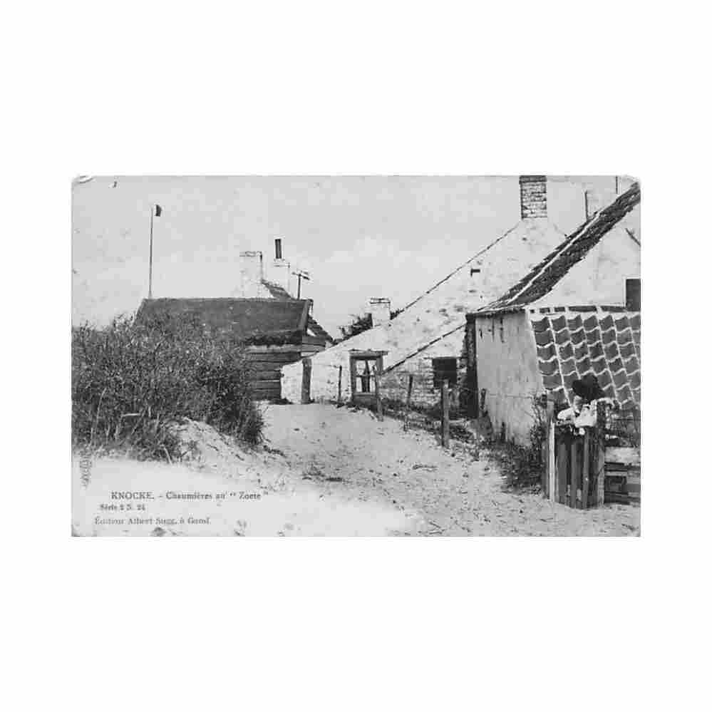 belgie knokke w vl het zoute rieten dak uitg albert sugg serie 2 n 24 Vintage A4 Photo Print