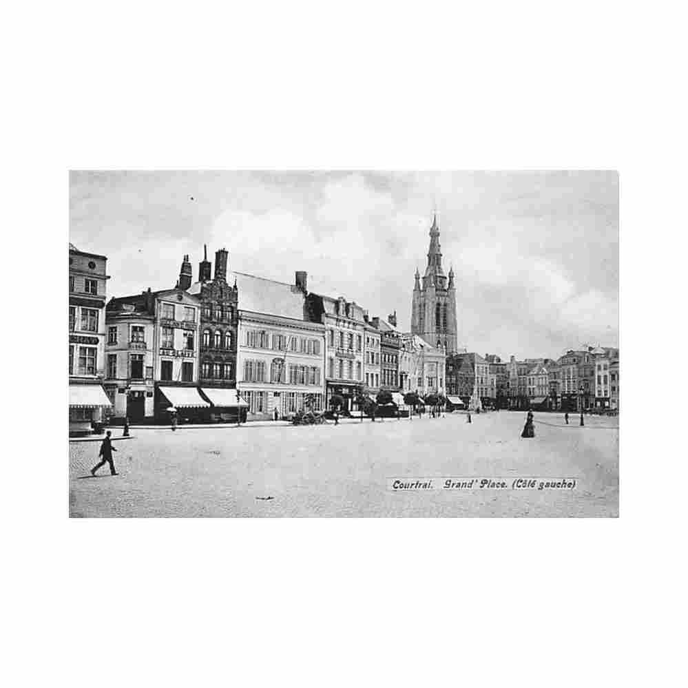 belgie kortrijk w vl grote markt linkerkant Vintage A4 Photo Print