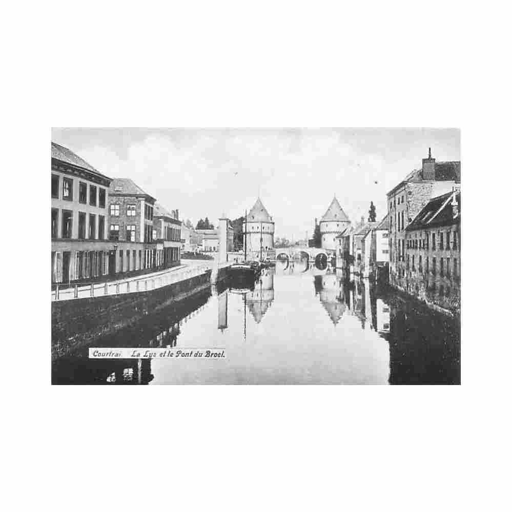 belgie kortrijk w vl leie broeltorens Vintage A4 Photo Print