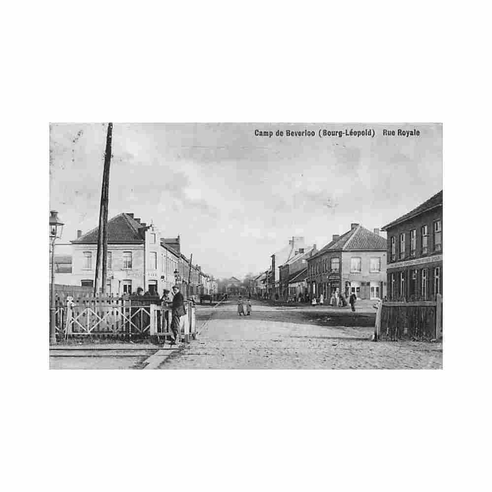 belgie leopoldsburg kamp van beverlo koninklijke straat Vintage A4 Photo Print