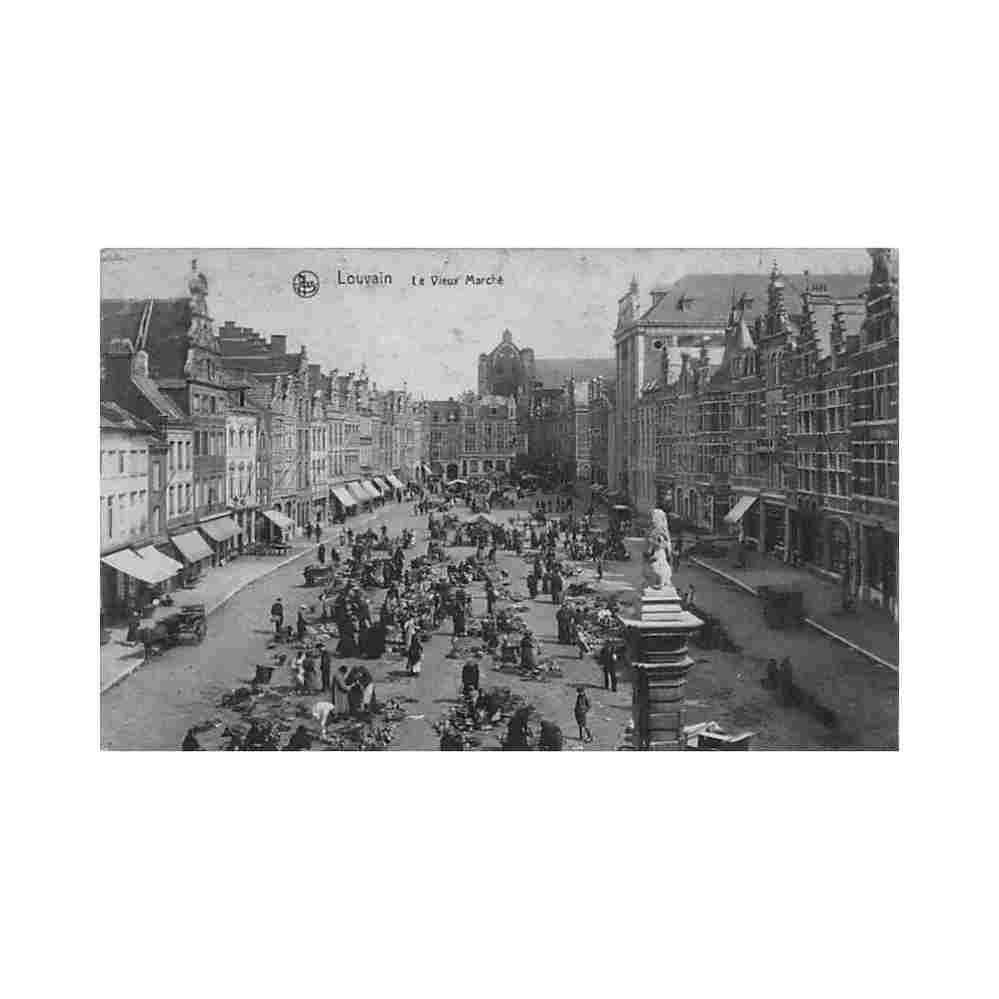 belgie leuven vl br de oude markt Vintage A4 Photo Print