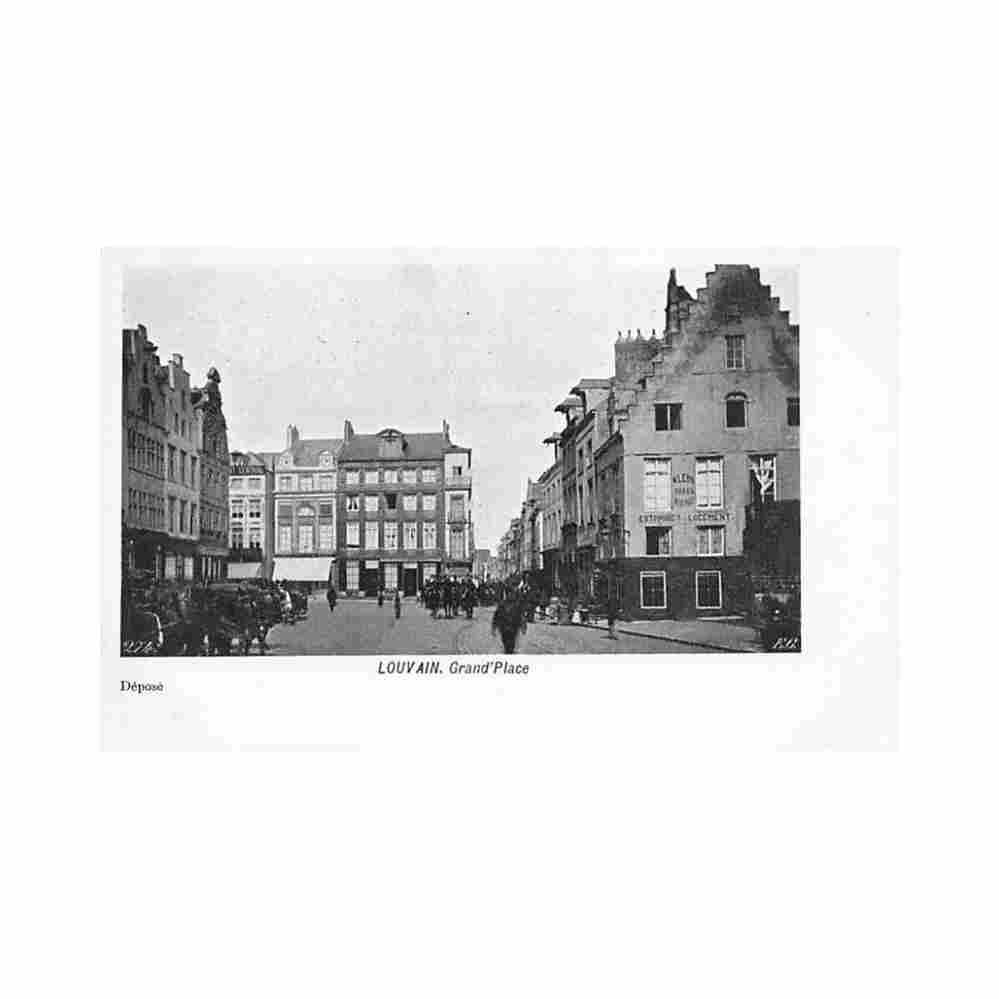 belgie leuven vl br grote markt estaminet klein tafel rond Vintage A4 Photo Print