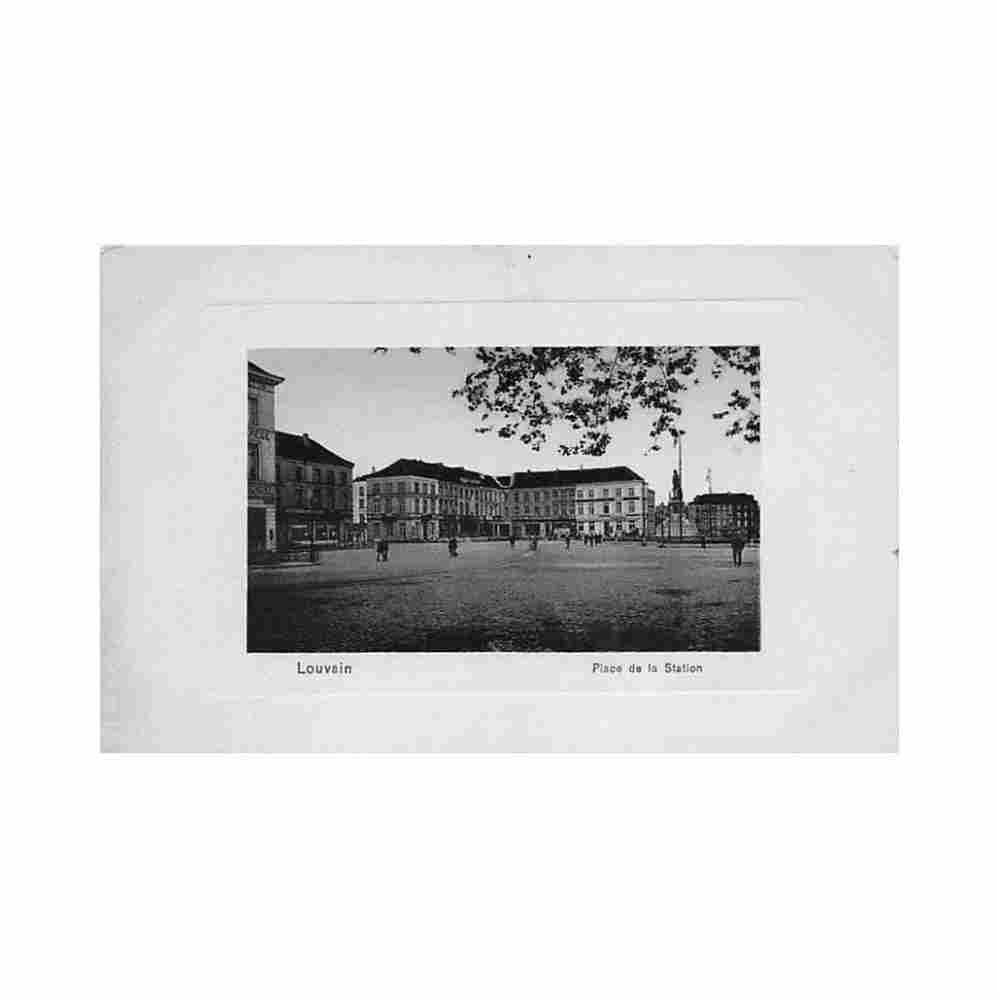 belgie leuven vl br stationsplein uitg onbekend Vintage A4 Photo Print