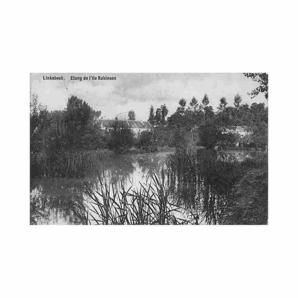belgie linkebeek vl br robinson island vijver Vintage A4 Photo Print