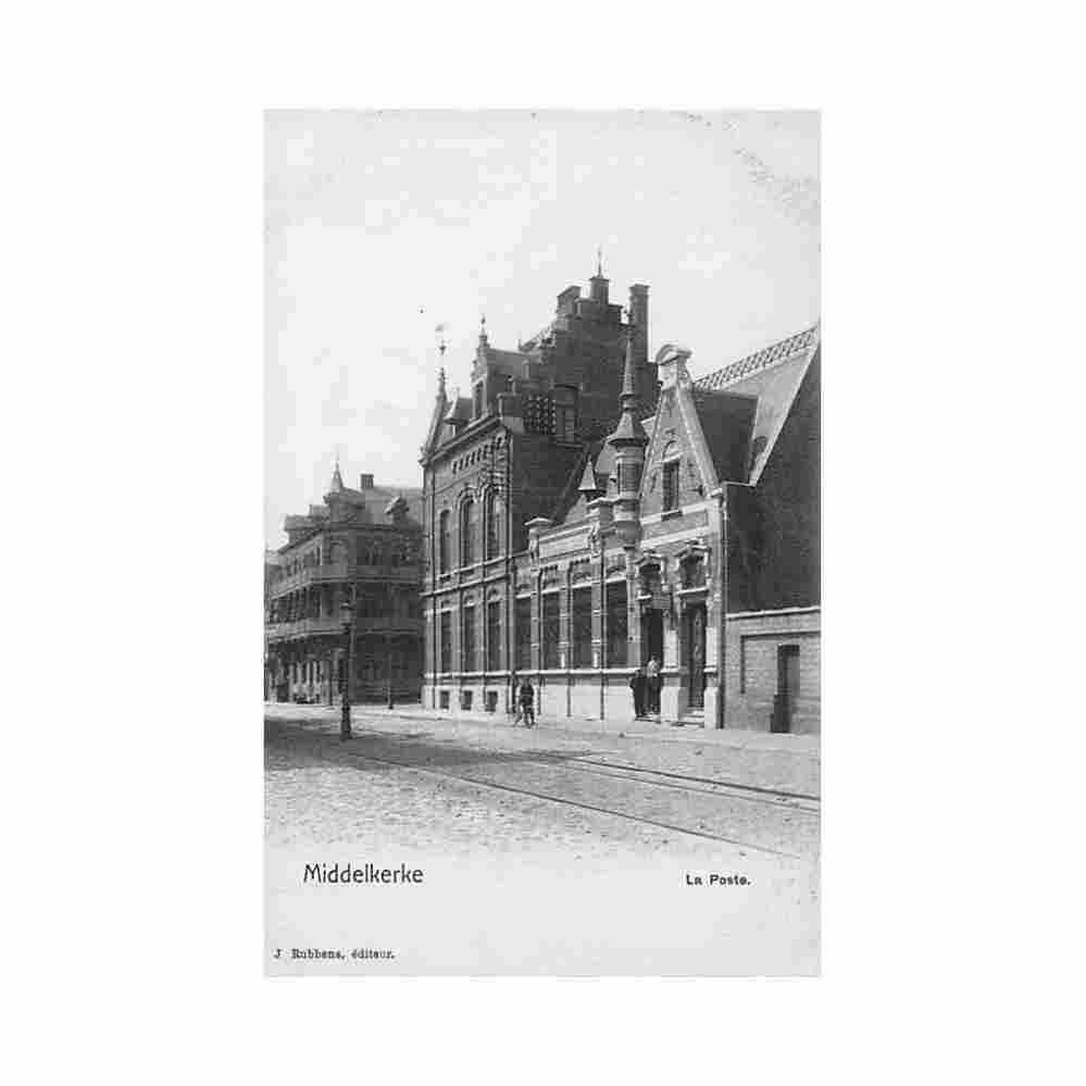 belgie middelkerke w vl het postkantoor uitg j rubbens Vintage A4 Photo Print