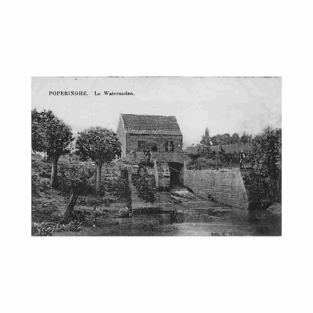 belgie poperinge w vl watermolen Vintage A4 Photo Print
