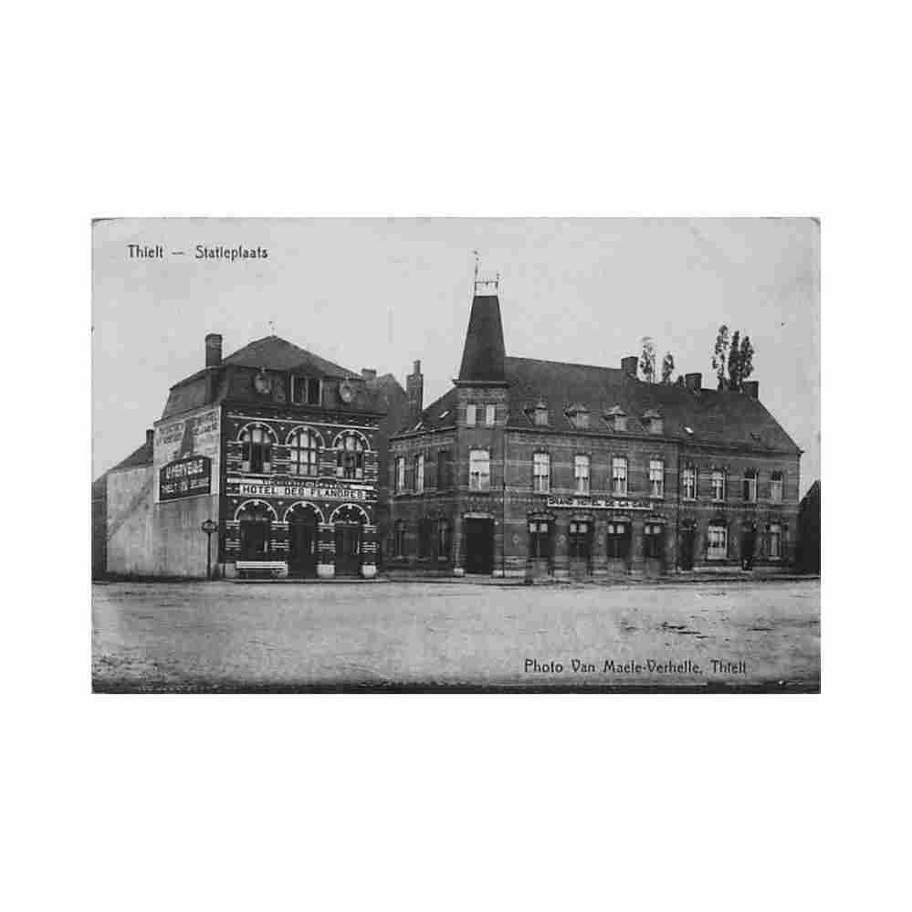 belgie tielt w vl statieplaats hotel des flandres grand hotel de la gare Vintage A4 Photo Print