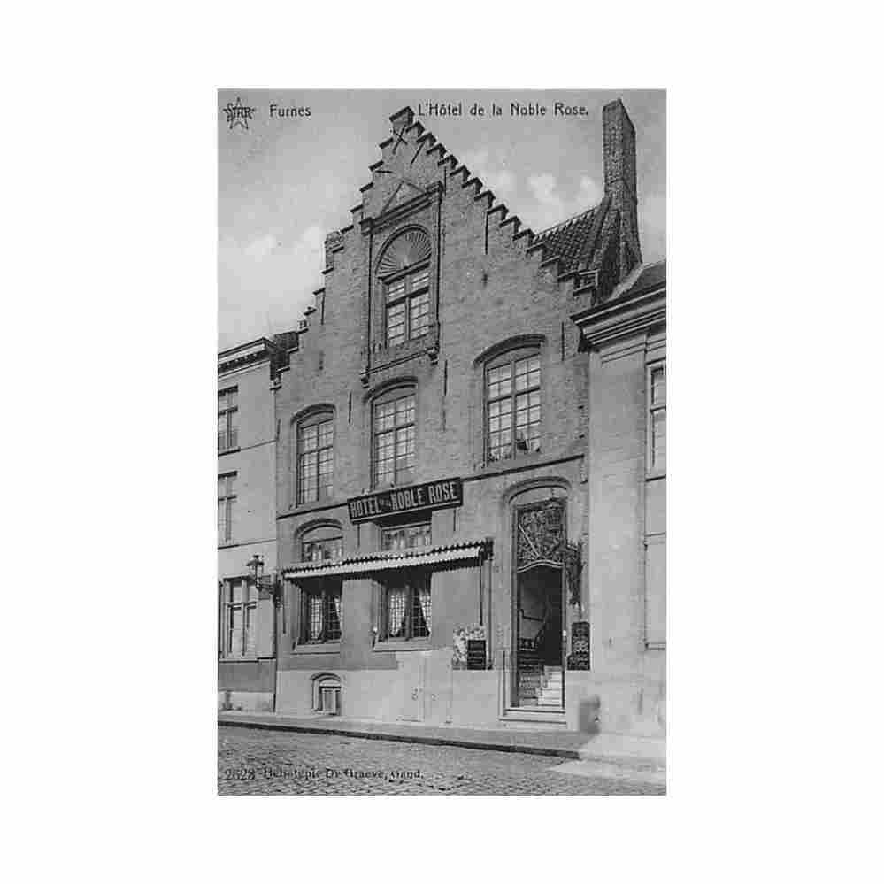 belgie veurne w vl hotel de la noble rose Vintage A4 Photo Print