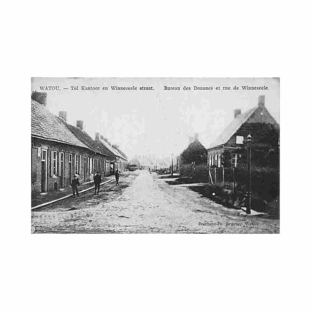 belgie watou w vl tol kantoor en winnezeele straat Vintage A4 Photo Print