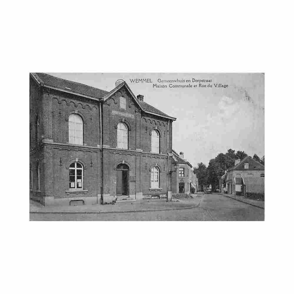 belgie wemmel vl br gemeentehuis en dorpstraat Vintage A4 Photo Print