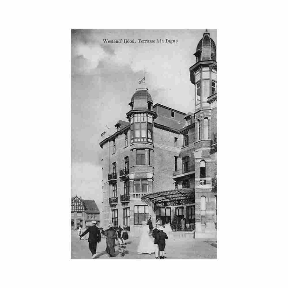 belgie westend w vl westedn hotel het terras op de dijk Vintage A4 Photo Print
