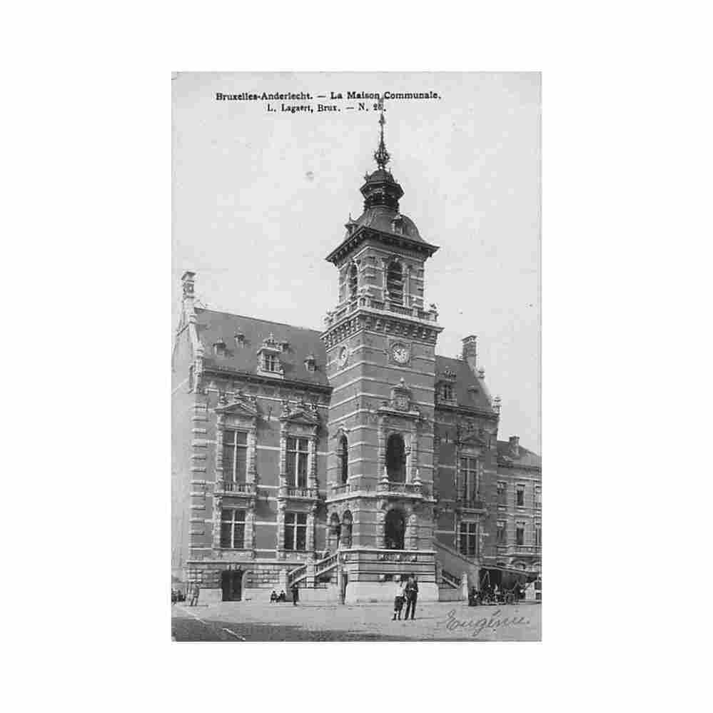 belgique anderlecht brux cap la maison communale ed lagaert 26 Vintage A4 Photo Print