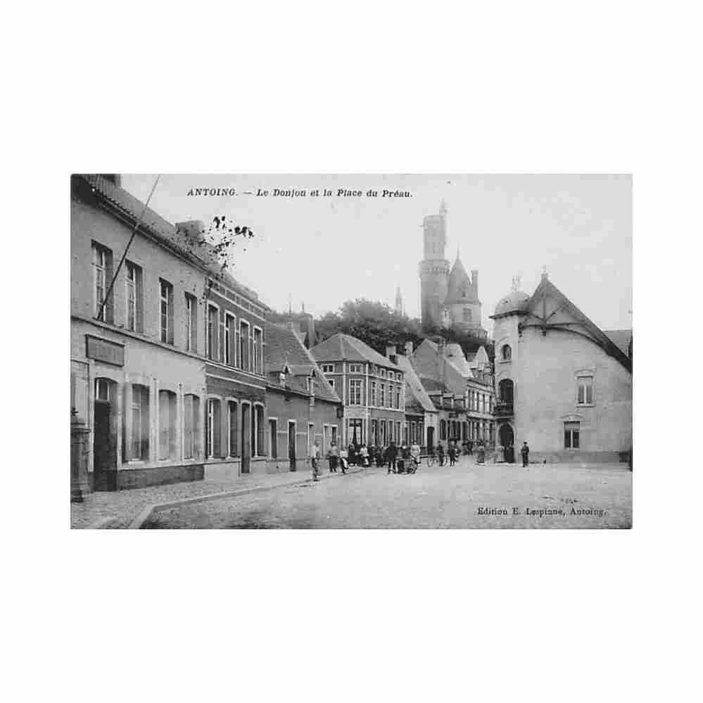 belgique antoing hainaut le donjon et la place du preau ed e lespins Vintage A4 Photo Print