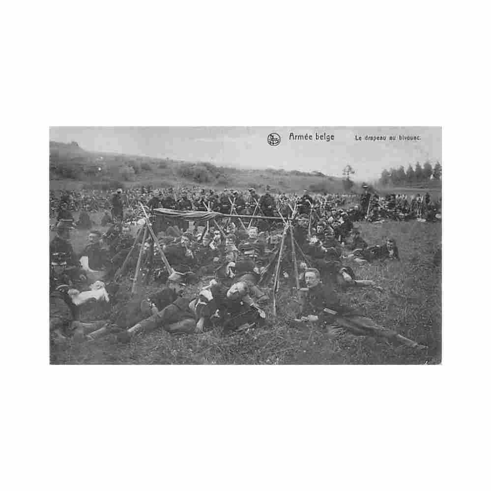 belgique armee belge le drapeau au bivouac Vintage A4 Photo Print
