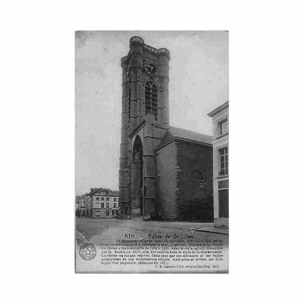 belgique ath hainaut eglise de saint julien Vintage A4 Photo Print