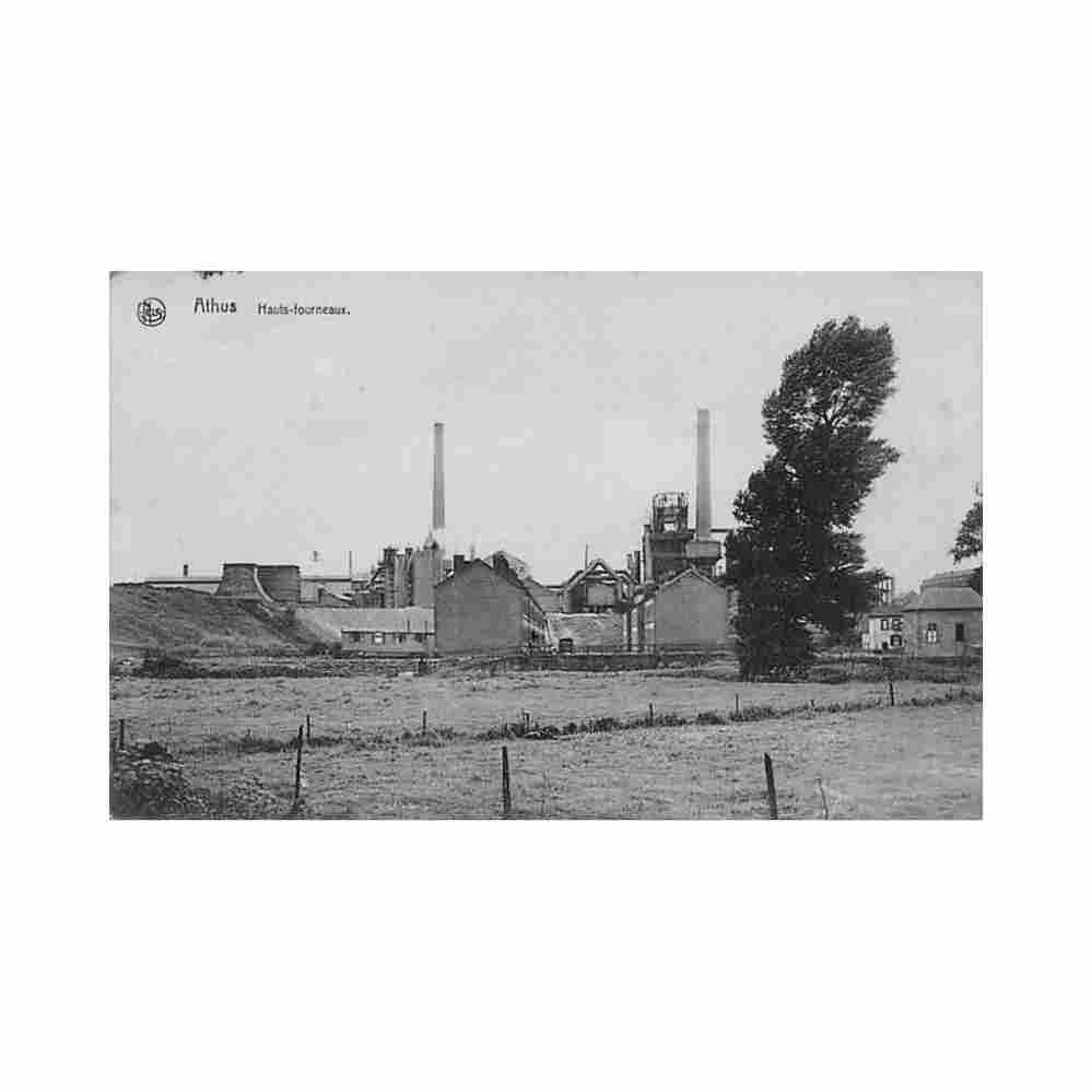 belgique athus lux hauts fourneaux Vintage A4 Photo Print