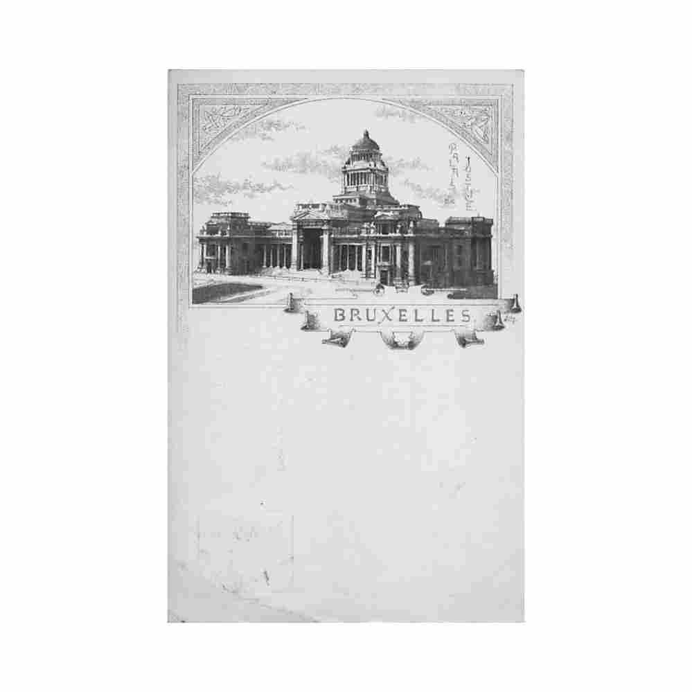 belgique bruxelles litho palais de justice ed inconnu Vintage A4 Photo Print