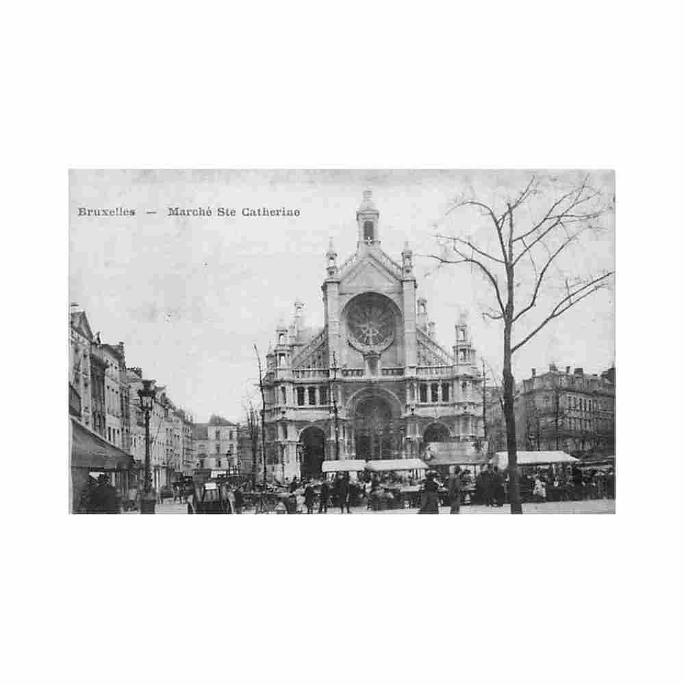 belgique bruxelles marche sainte catherine Vintage A4 Photo Print