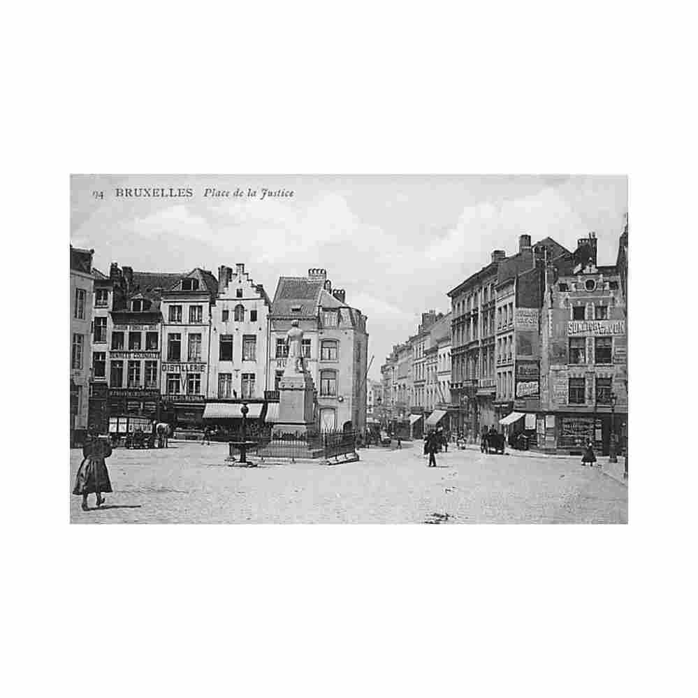 belgique bruxelles place de la justice Vintage A4 Photo Print