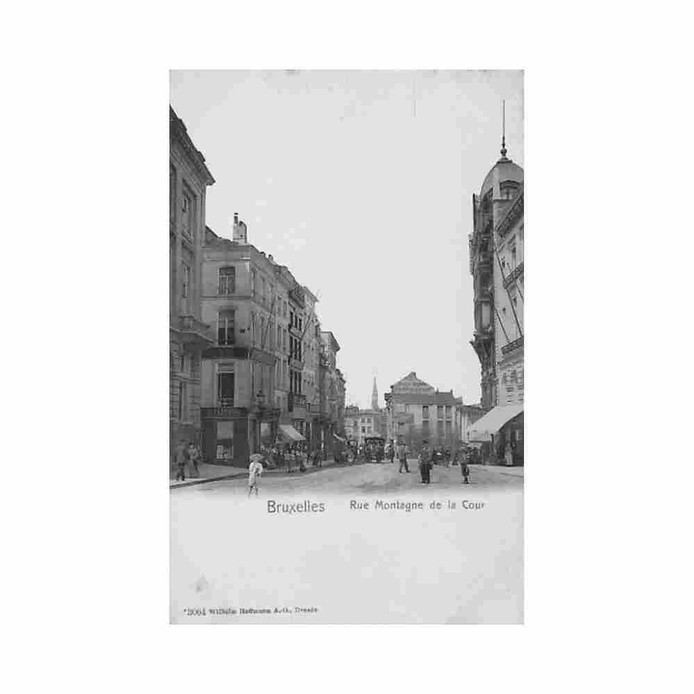 belgique bruxelles rue de la montagne ed w hoffmann 3064 Vintage A4 Photo Print