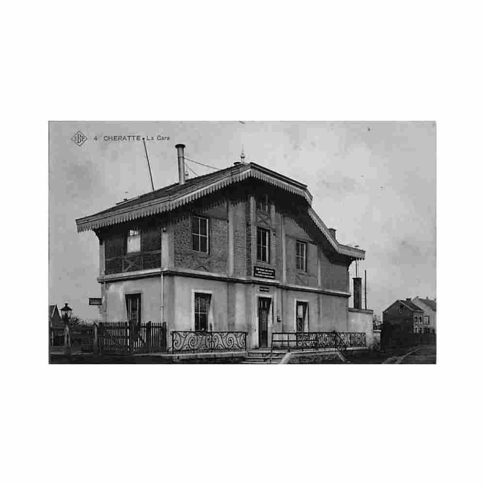 belgique cheratte liege la gare Vintage A4 Photo Print