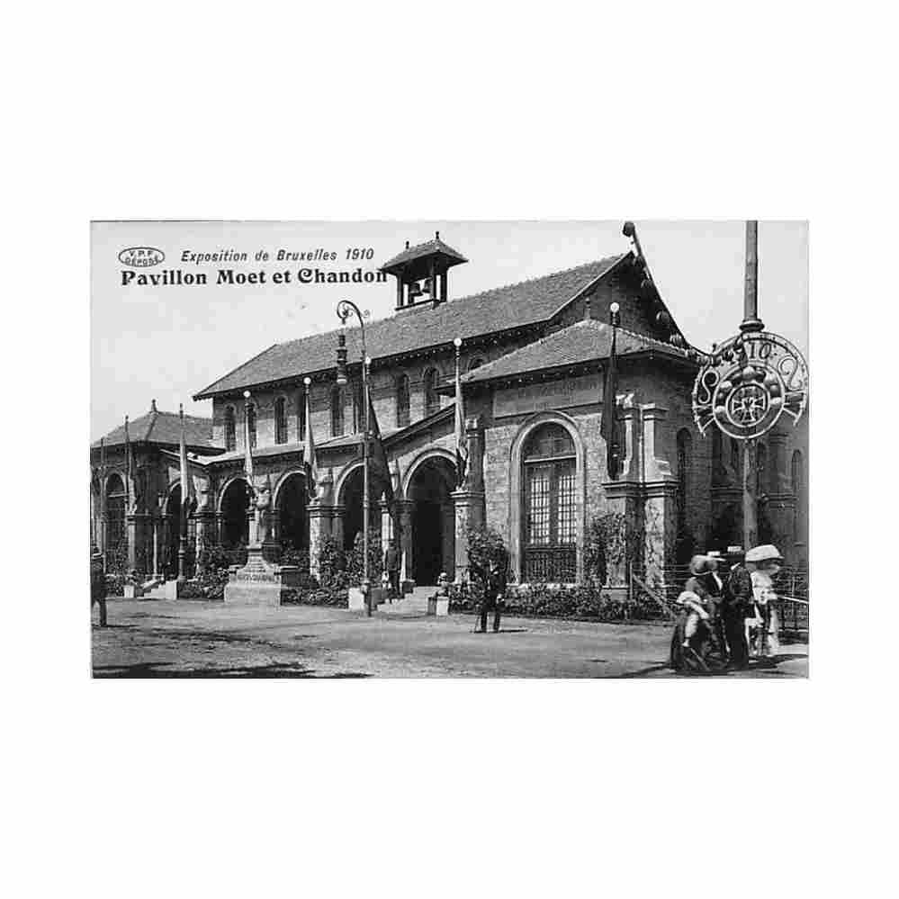 belgique exposition de bruxelles 1910 pavillon du champagne moet et chandon Vintage A4 Photo Print