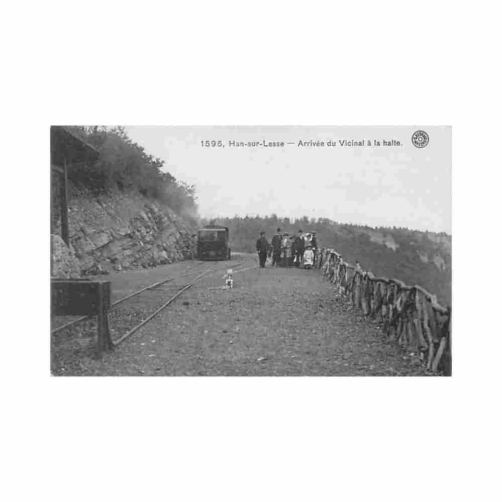 belgique han sur lesse namur arrivee du vicinal a la halte ed g hermans 1596 Vintage A4 Photo Print