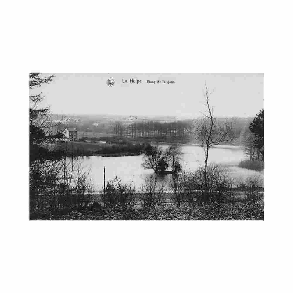 belgique la hulpe br w etang de la gare Vintage A4 Photo Print