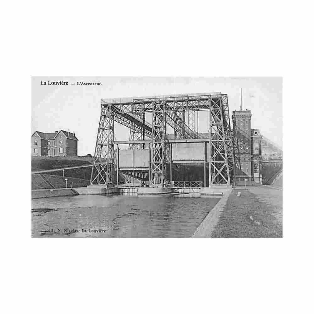 belgique la louviere hainaut l ascenseur Vintage A4 Photo Print