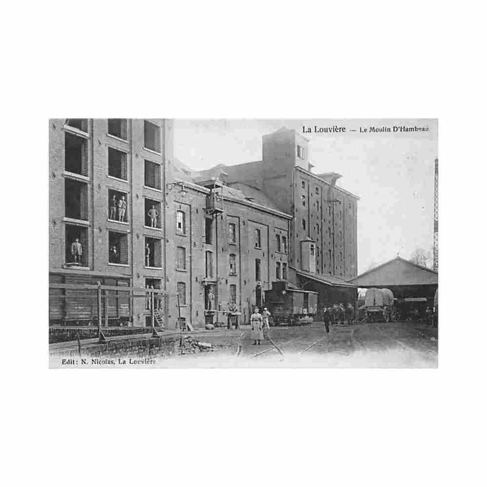 belgique la louviere hainaut le moulin d hambeau Vintage A4 Photo Print
