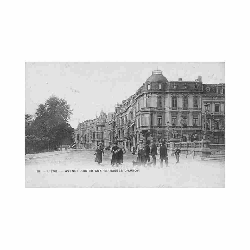 belgique liege avenue rogier aux terrasses d avroy Vintage A4 Photo Print