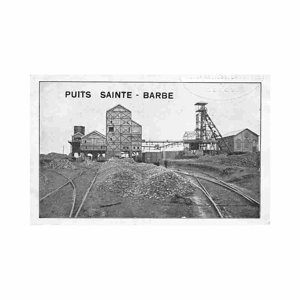 belgique liege charbonages de bonnefin puits sainte barbe Vintage A4 Photo Print