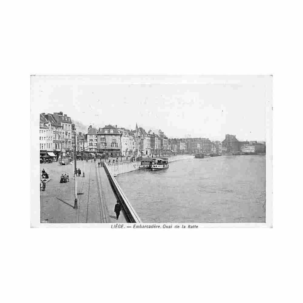 belgique liege embarcadere quai de la batte Vintage A4 Photo Print