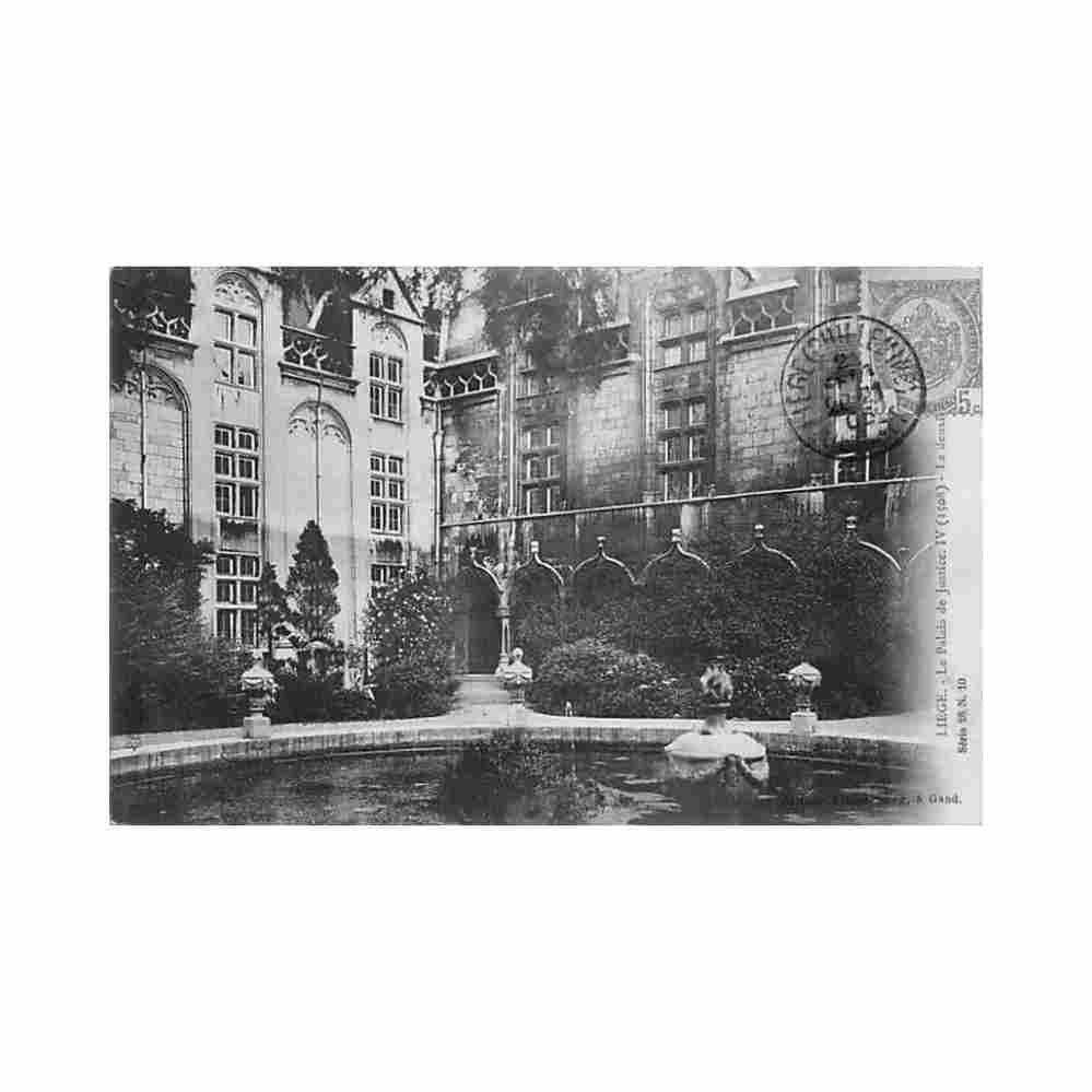 belgique liege le palais de justice ed albert sugg serie 28 n 10 Vintage A4 Photo Print