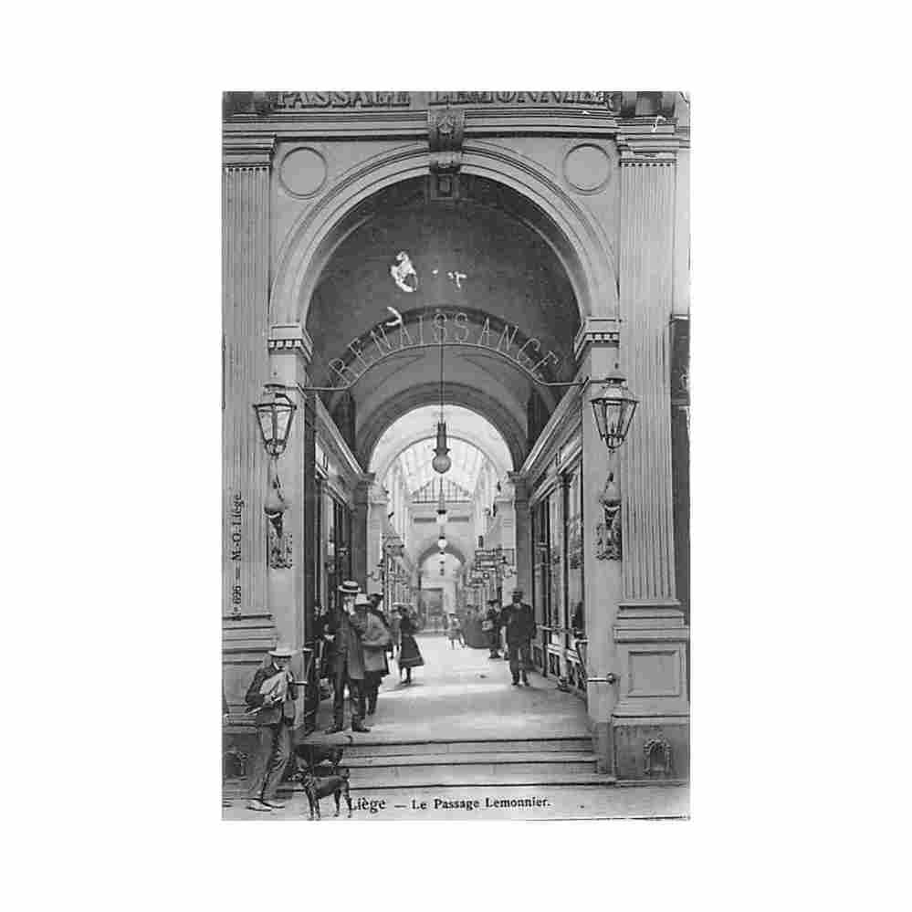 belgique liege le passage lemonnier ed inconnu Vintage A4 Photo Print
