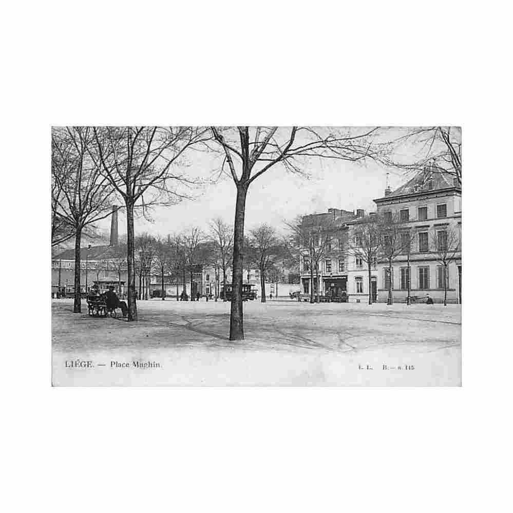 belgique liege place maghin ed ll b 115 Vintage A4 Photo Print