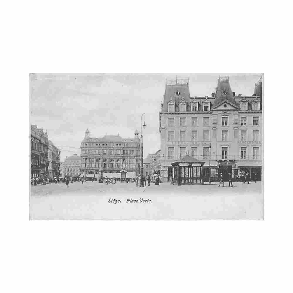 belgique liege place verte Vintage A4 Photo Print
