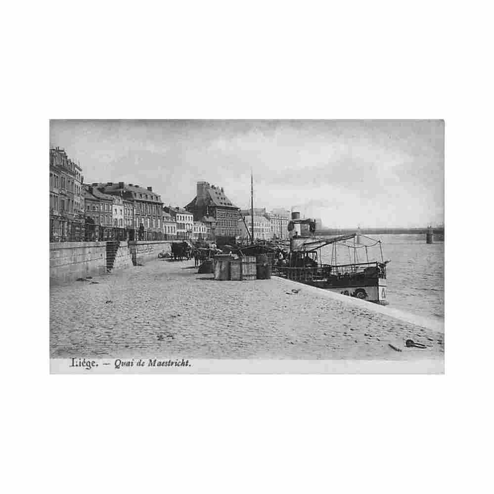 belgique liege quai de maastricht Vintage A4 Photo Print